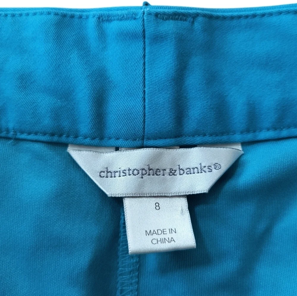 Christopher & Banks Bright Blue Pencil Skort Size 8 - Picture 6 of 8